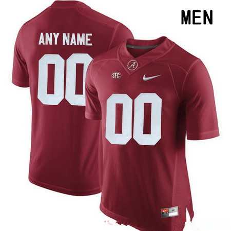 Men%27s Alabama Crimson Tide Customized Crimson Red Nike Limited Jersey->customized ncaa jersey->Custom Jersey